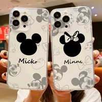 disney mickey mouse phone case for iphone 11 12 pro 13 pro max 6 6s 7 8 plus x xr xs max se 2020 transparent shockproof cover