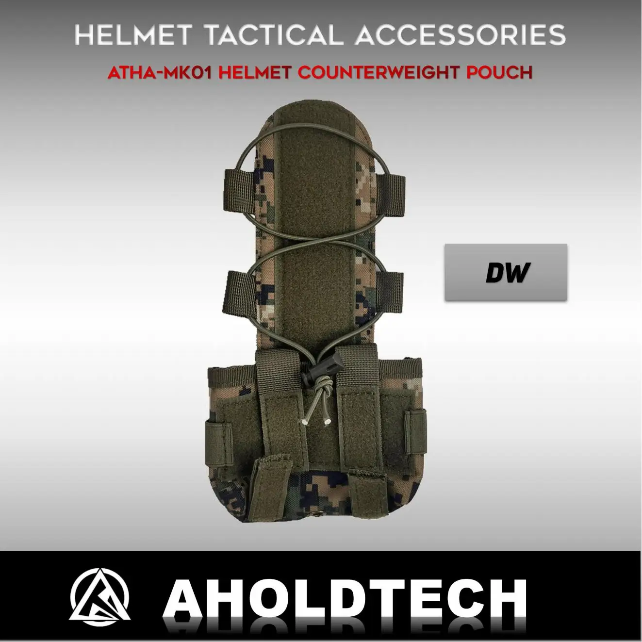 Aholdtech MK2 Батарейный корпус Весовая сумка Пакет с противоударным шлемом с эластичной веревкой для тактической армии.