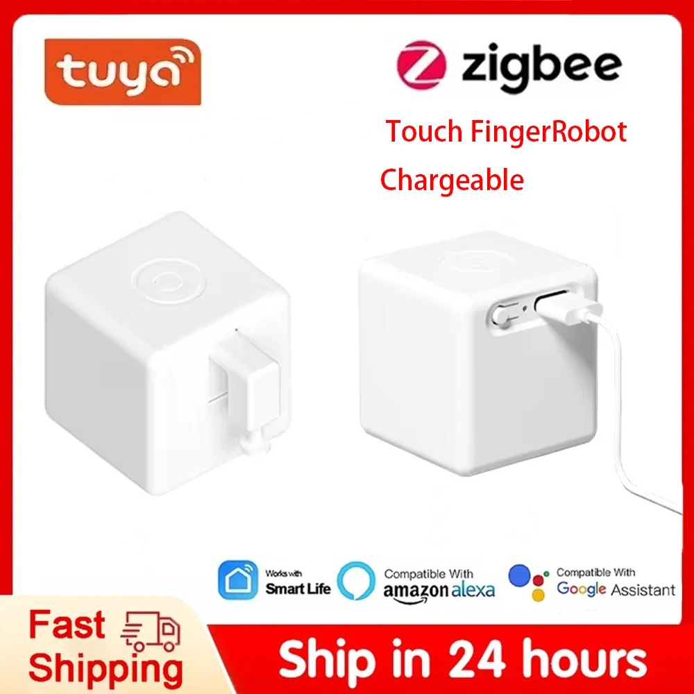 Фото Tuya Smart Touch Finger Robot ZigBee 3.0 Заряжаемый переключатель Кнопка Толкатель Бот Дистанционное управление Поддержка приложения Alexa Google Home Alice №1