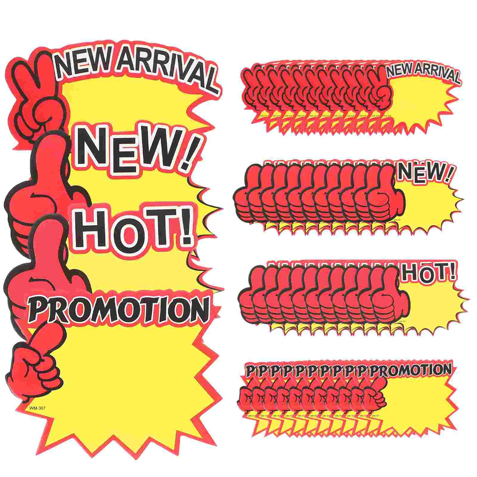 

Promotional Card Burst Price Signs Shopping Mall Accessories Mini Tags Marked Kid Stuff