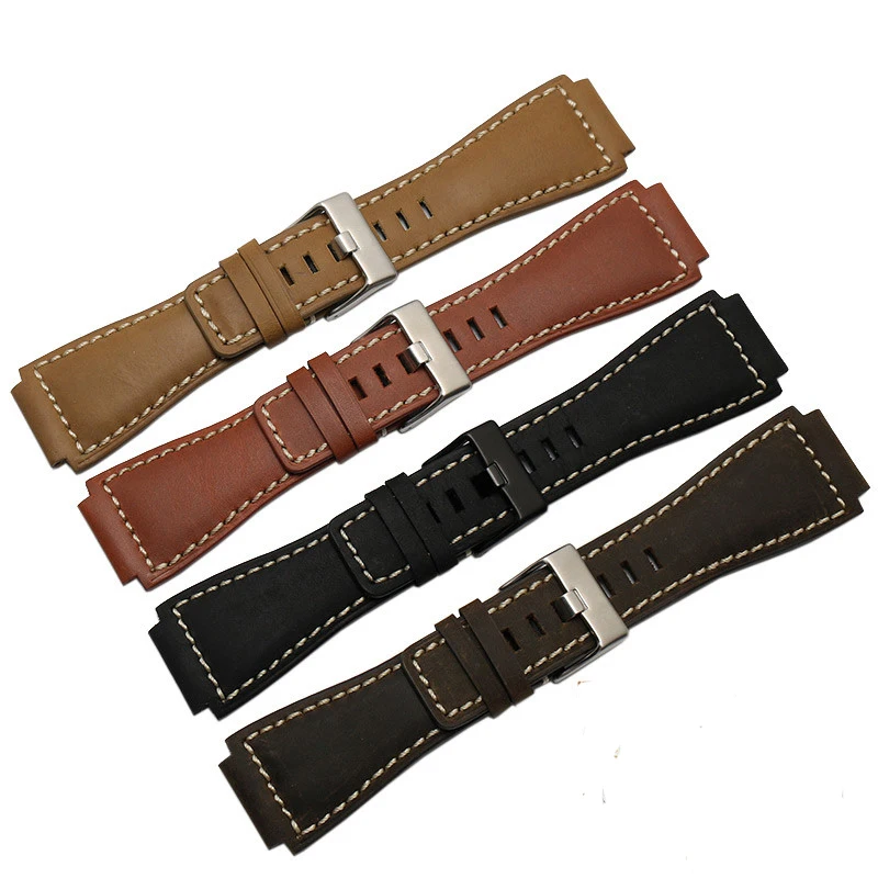 

Ремешок из мягкой телячьей кожи с выпуклым концом, 33 х24 мм