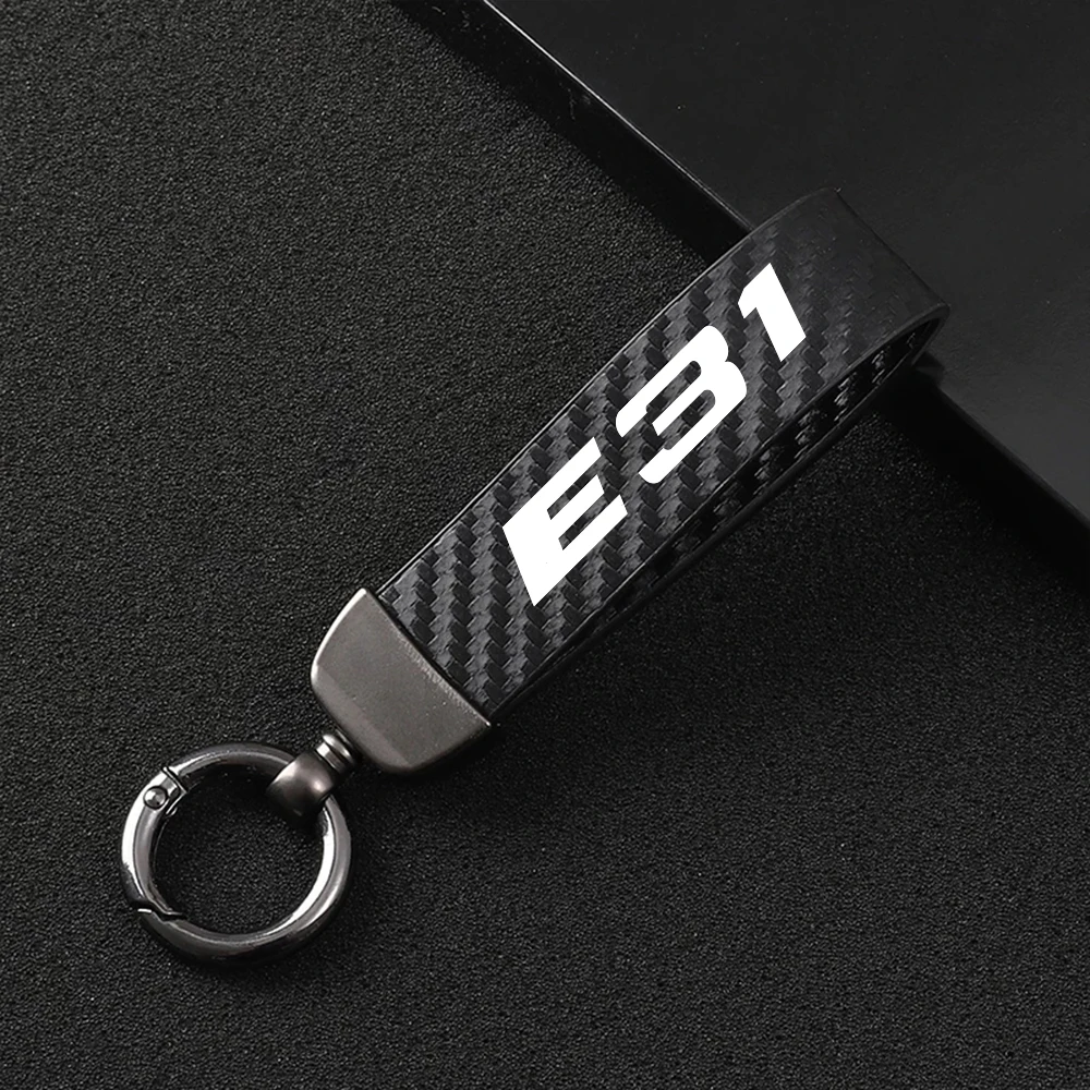 

For BMW 8 Series E31 New Fashion Car Key Chain Carbon Fiber Style Leather Auto Keyrings Holder High-Grade Accessorie