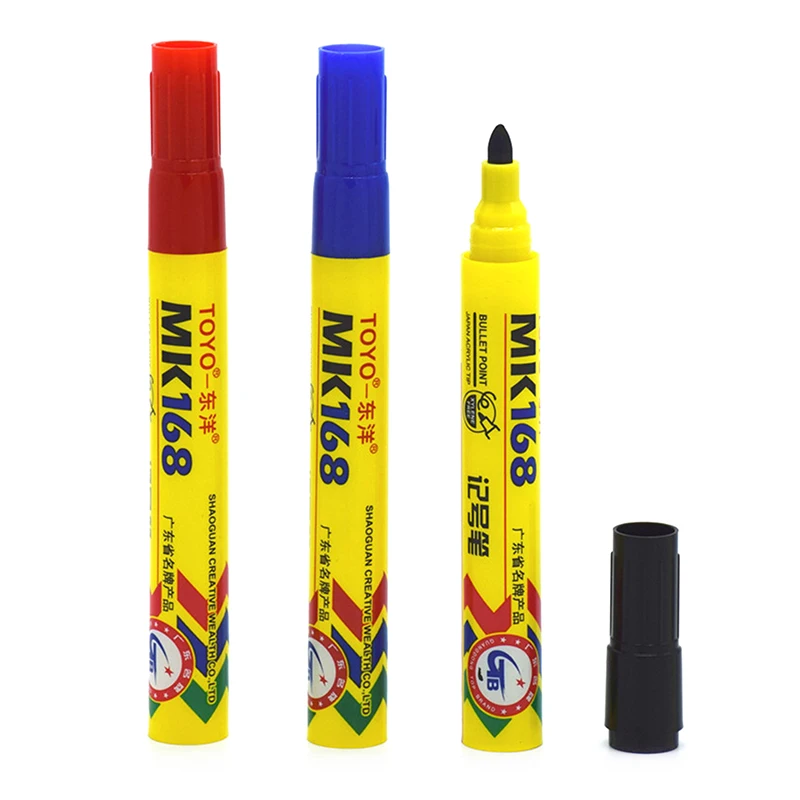 

1Pc Permanent Paint Marker Pen for Quick Drying Marker Pen Stationery Supplies Lines on Corrugated Wood Metal Foil Stone Plastic