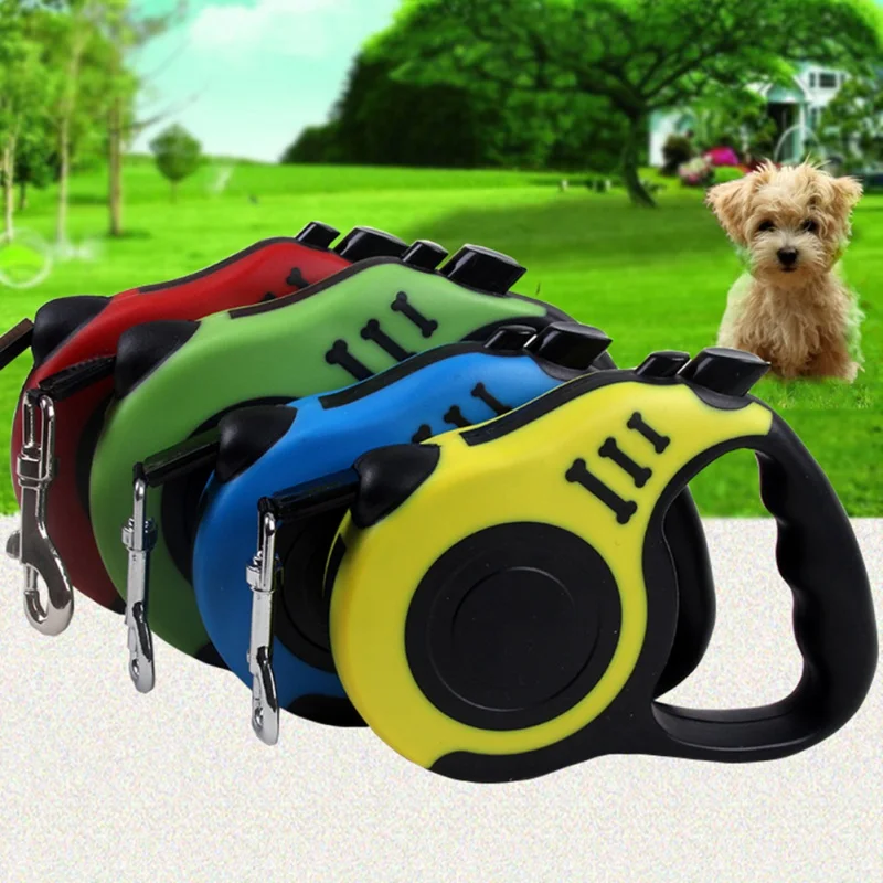 

5m Dog Leash Automatic Retractable Dog Nylon Leash Dog Traction Rope Extension Puppy Walking Running Lead Dog Accessories
