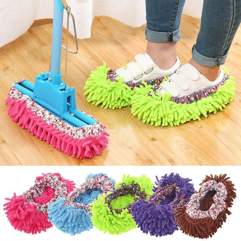 

1/2Pc Wipe Floor Slippers Shoe Cover Dust Cleaner Multifunction Floor Cleaning Slippers Shoes Home Lazy Mopping Shoes Mop Caps