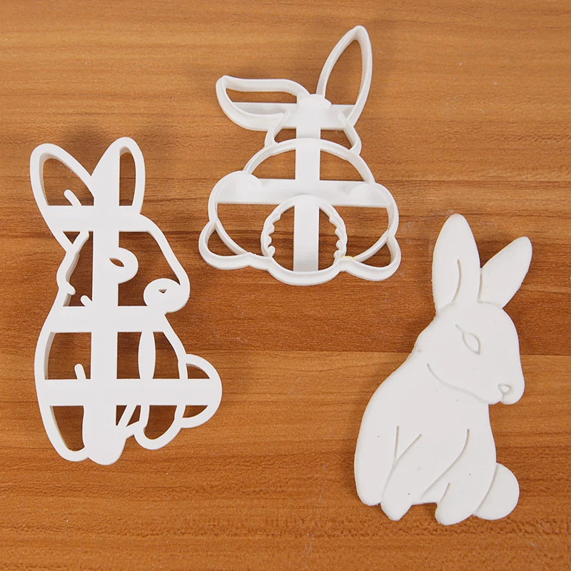 

Easter Bunny Shaped Cookie Cutter Mold Rabbit Biscuit Chocolate Dessert Baking Mould Cake Decorating DIY Home Kitchen Tools