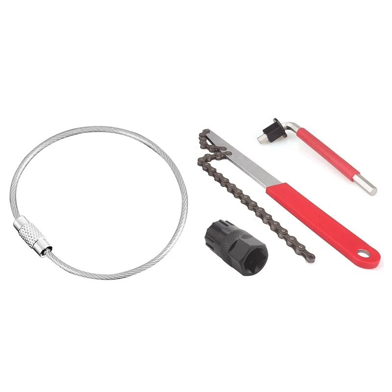 

10X Colorful EDC Keychain Stainless Steel Carabiner Key Holder & 1Set Extended Bicycle Box Chain Whip Auxiliary Wrench