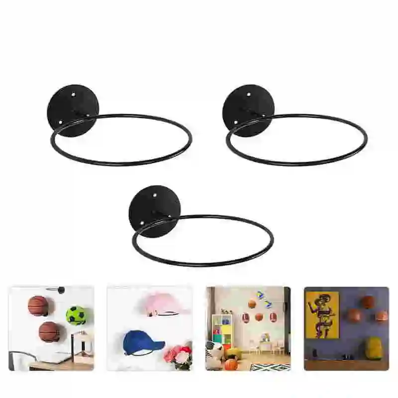 

2/3pcs Basketball Volleyball Display Holders Iron Art Wall Mount Sports Balls Racks Display Soccer Balls Holders Storage Supply