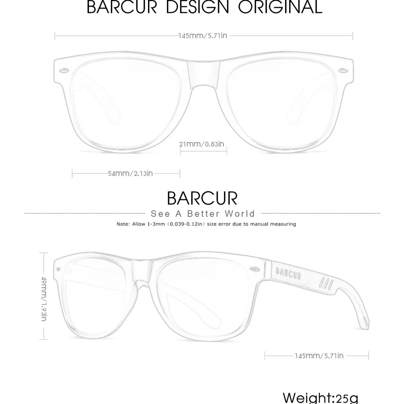 Мужские солнцезащитные очки BARCUR поляризационные с защитой от ультрафиолета