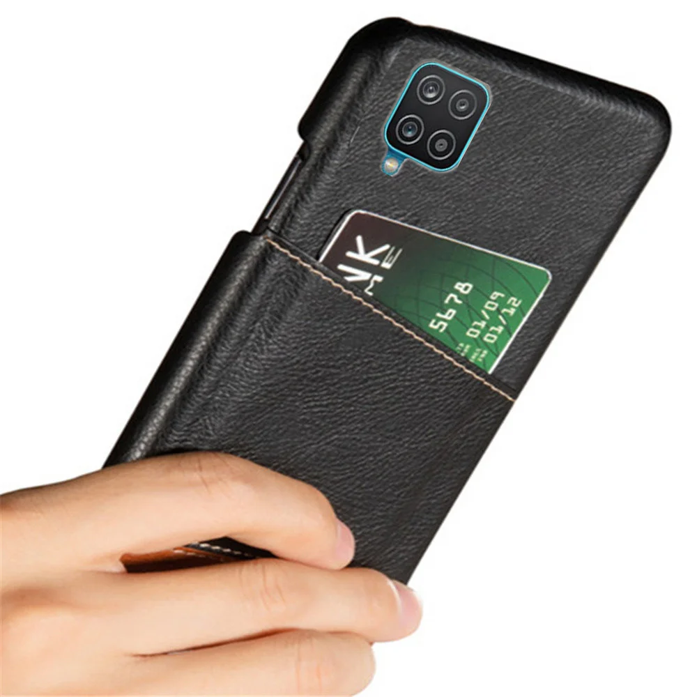 

Card Case For Samsung A12 Case A22 4G Case Card Slot Holder Mixed Splice PU Leather Cover for Samsung Galaxy A12 M12 M32 Funda