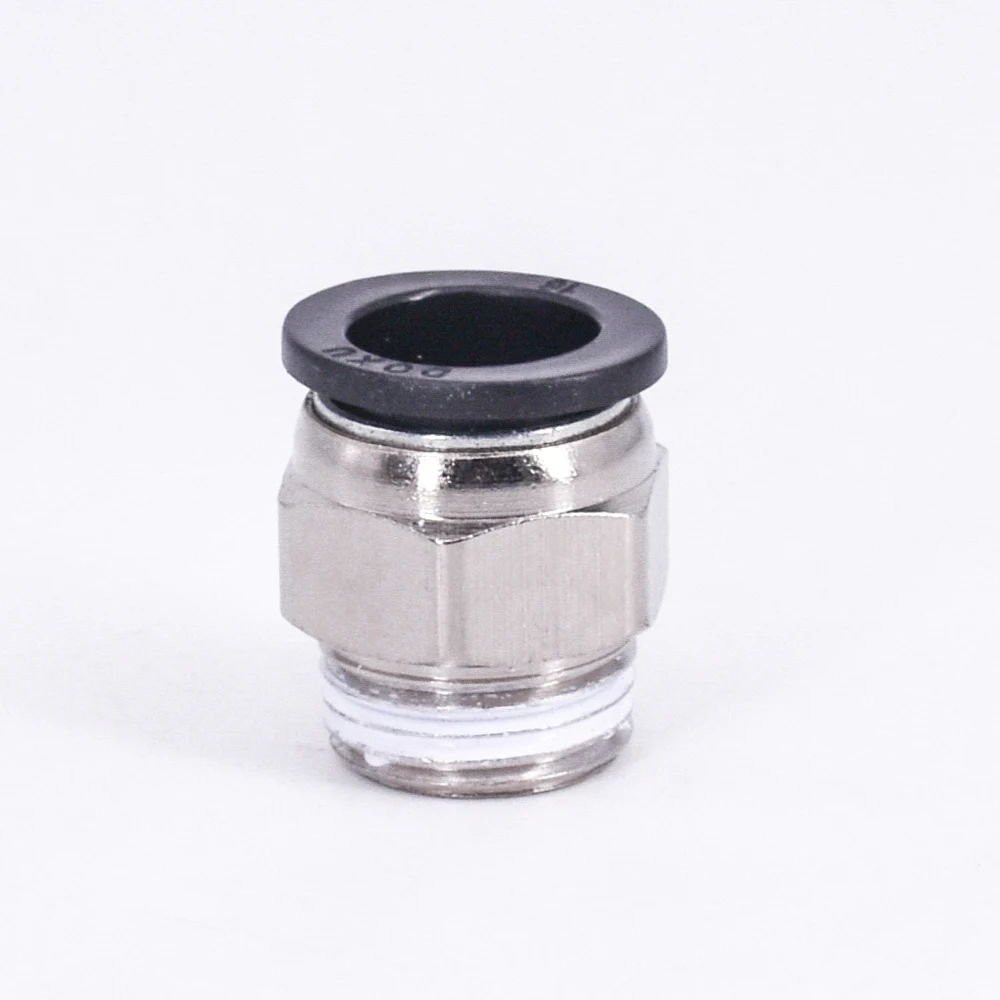 1/8 &quot1/4&quot 3/8 &quotBSP Мужской x Fit Tube OD 6/8/10 мм никелированный латунный пневматический