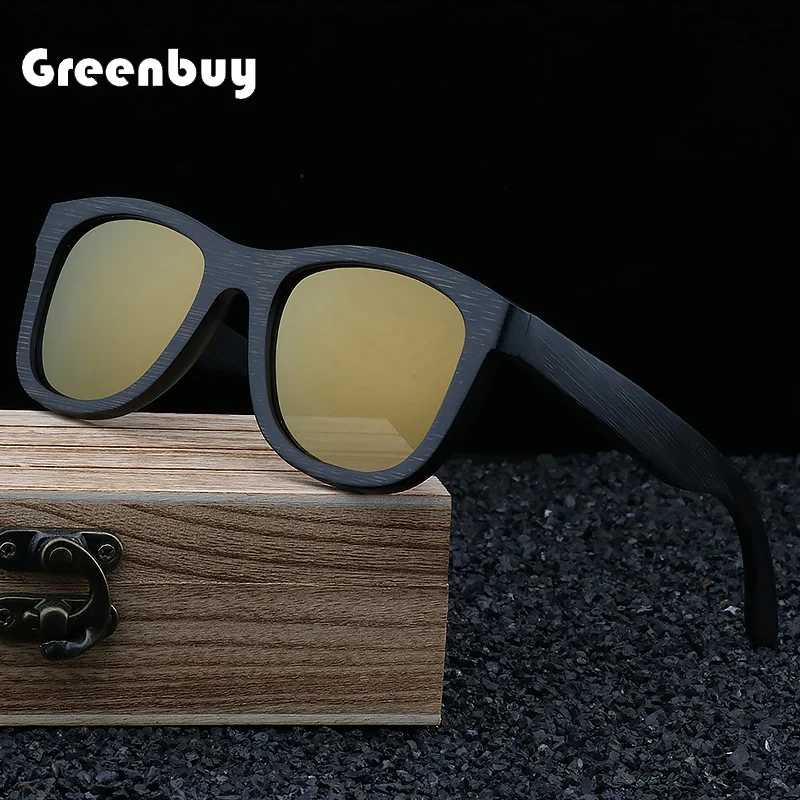 New Classic Bamboo Wood Sunglasses Polarized Glasses for Women Men UV 400 Vintage Style Trending Designer Luxury Brand