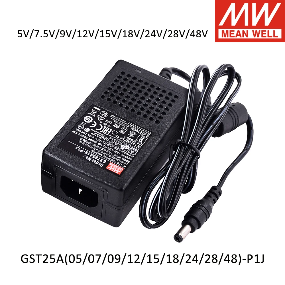 MEAN WELL GST18A GST25A GST40A GST60A P1J Промышленный адаптер 5 В 7 9 12 15 18 24 28 48 Импульсный источник