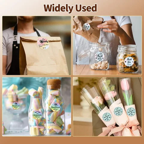 Самоклеящаяся круглая белая прозрачная однотонная этикетка Phomemo для M110/M220/M200/M120/M221 для DIY дизайн логотипа QR-код доставка