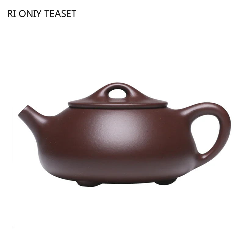 170ml Yixing Purple Clay Teapots Famous Handmade Stone Scoop Tea Pot Raw Ore Purple Mud Beauty Kettle Chinese Zisha Tea Set