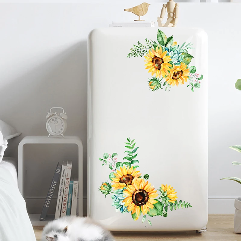 

Home Decoration Wall Sticker Modern Household Living Room Bedroom Sunflower Flower Rattan Wall Sticker Supplies Dropship