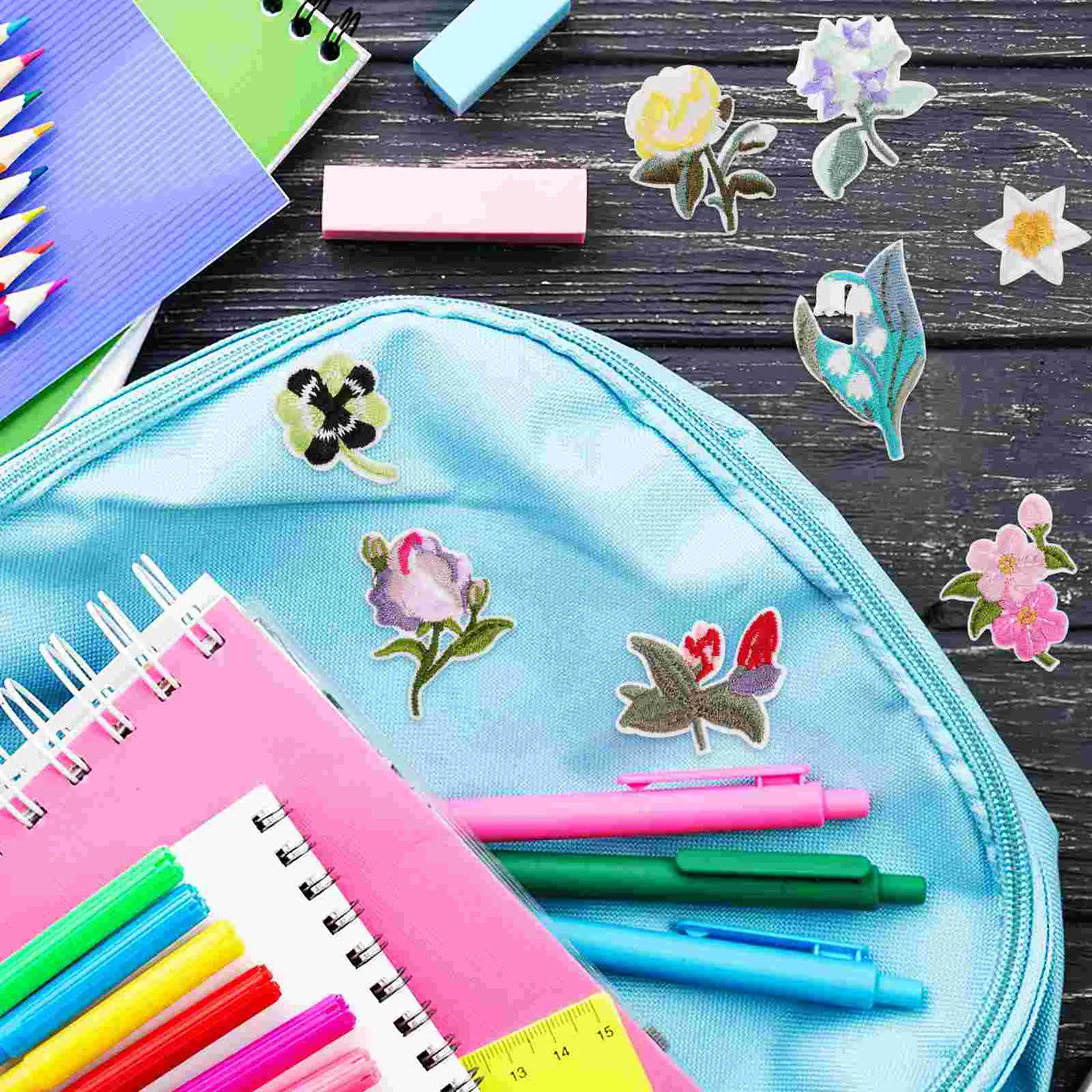 14 шт. нашивки с вышивкой в виде цветов