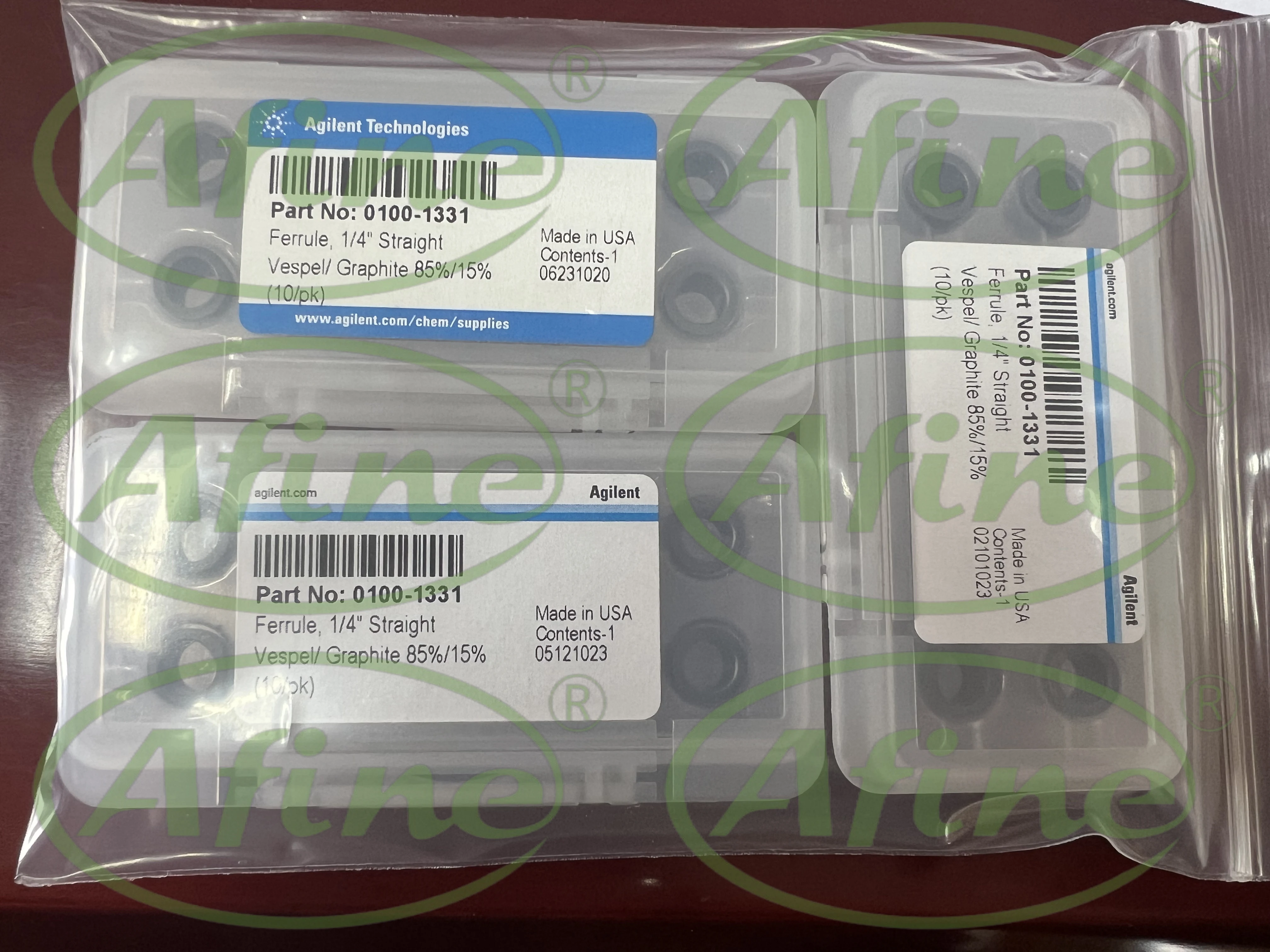 AFINE Agilent 0100-1331 Наконечник 1/4 дюйма 85% Vespel 10 шт.