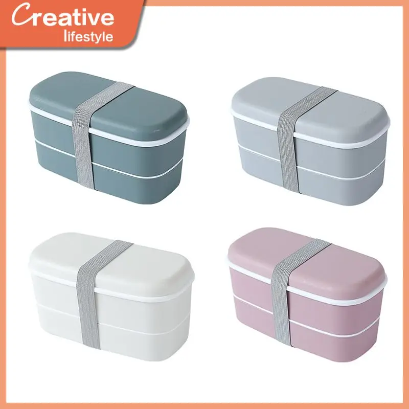 

Leak-proof Student Lunch Boxes For Office Worker Children Double-layer Separated Lunch Box Portable Bento Box Tableware