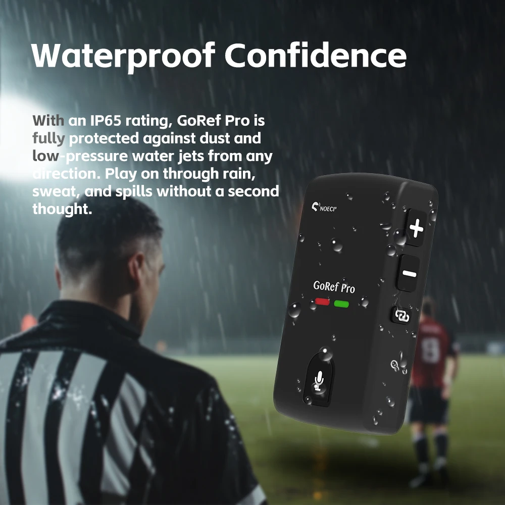Фото NOECI GoRef Pro Football Referee Intercoms 1500M 6-Ways Bluetooth 5.4 Duplex Talking Профессиональный футбольный домофон такой же, как FBIM №5