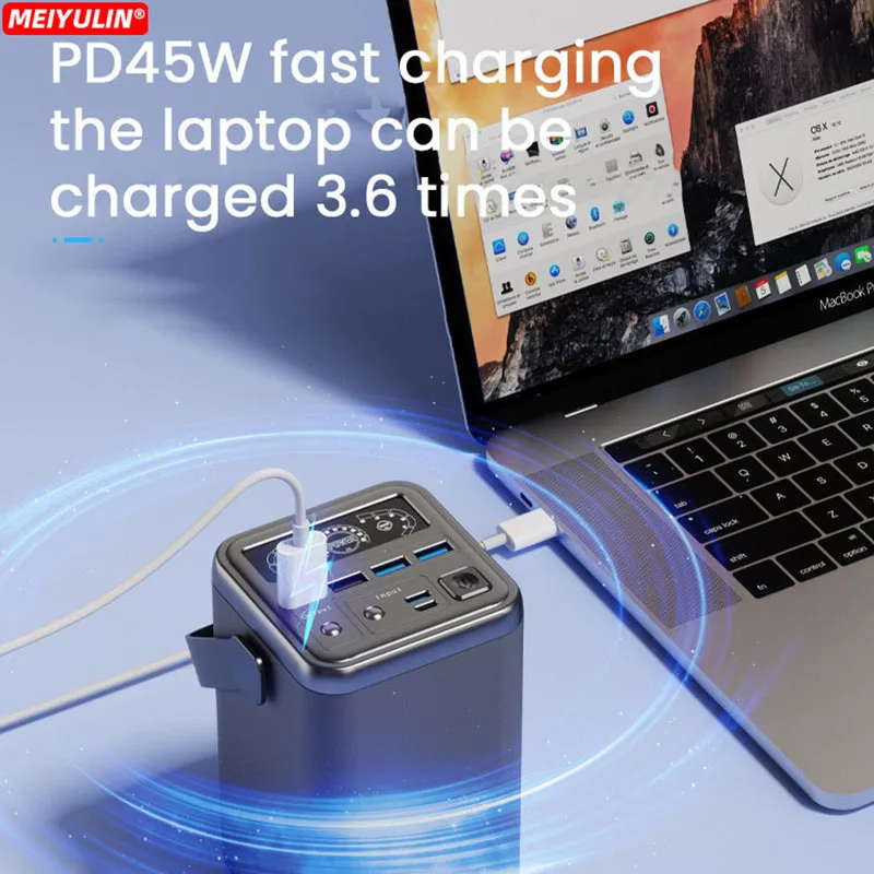 Портативное зарядное устройство на 60000 мА · ч блок питания PD65W USB C быстрая зарядка