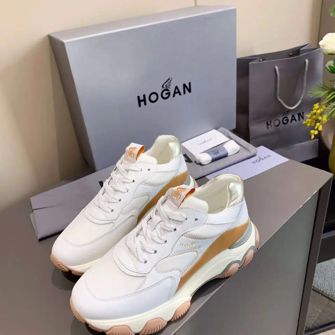 Hogan Thick Sole Women's Shoes Fashion Platform Running Shoes Vulcanized Casual Basketball Girl Footweight designer shoes