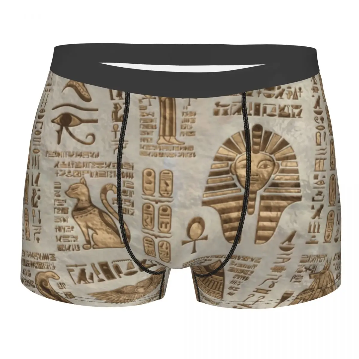 

Мужские эластичные трусы-боксеры в египетском стиле, с 3D-принтом