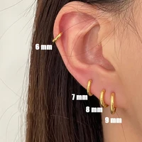 6pc hoop earrings pircing stainless steel mini small ear circle hoop earrings for men womens helix piercing non fading jewelry