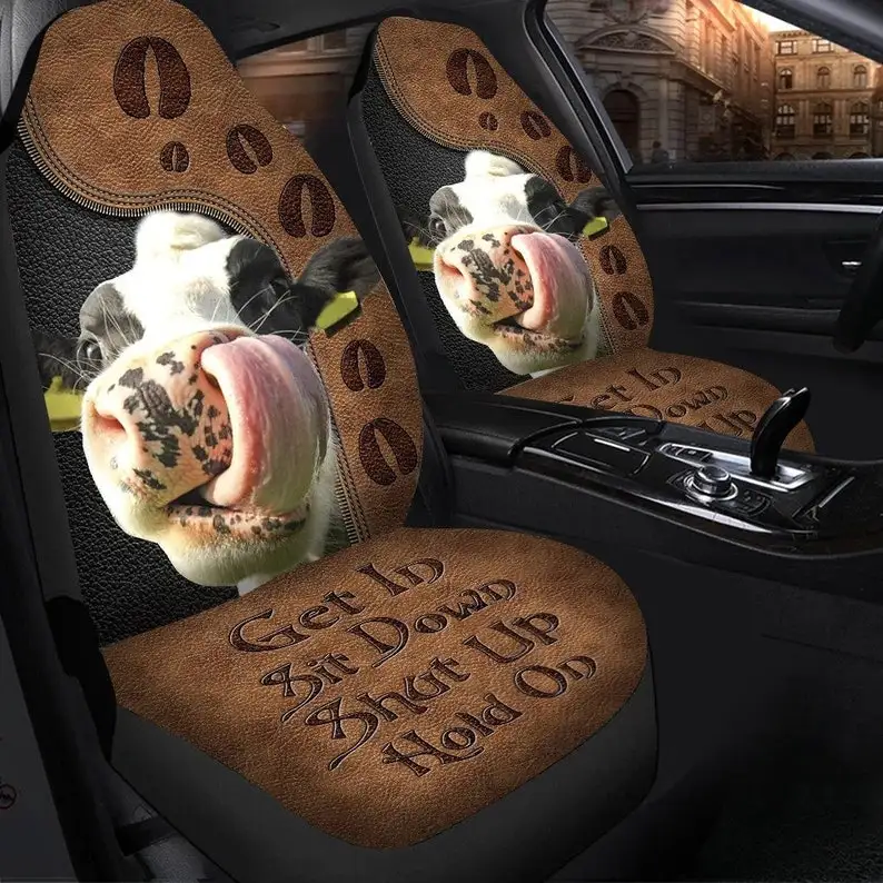 

Funny Holstein Cow In Field Car Seat Covers, Cow Seat Covers, Set Of 2 Car Seat Covers, Car Seat Protector, Car Seat Upholstery,