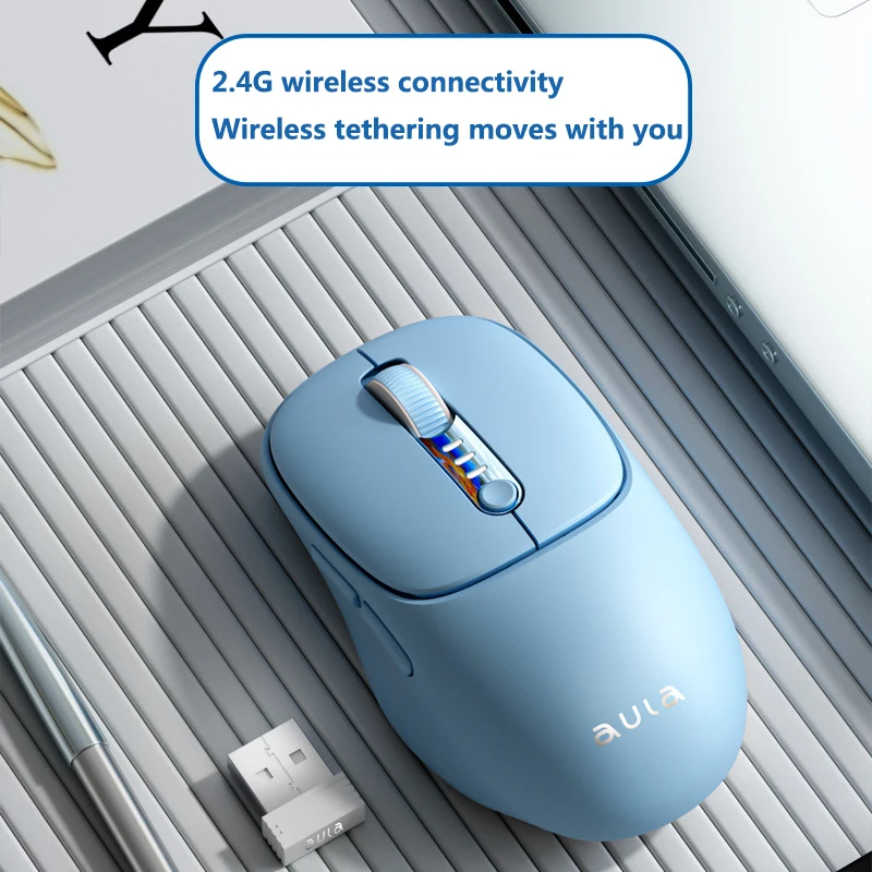 Беспроводная бесшумная оптическая мышь Type-C Recharge 2 4G модная офисная деловая