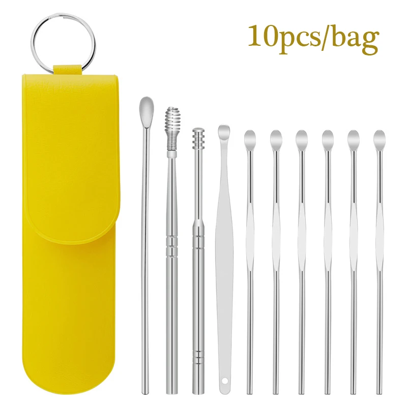 

10 Pcs Ear Cleaner Wax Removal Cleaning Tool Earpick Sticks Ear Pick Ear Care