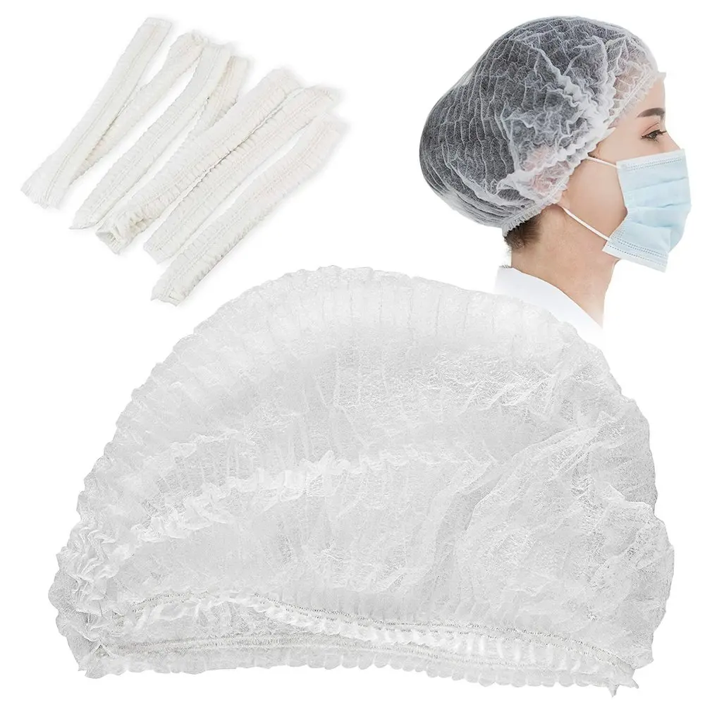 

Одноразовая крышка для головы, сетка для волос, Нетканая, Антибликовая, водонепроницаемая, покраска для волос в ванной, подходит для шеф-мас...