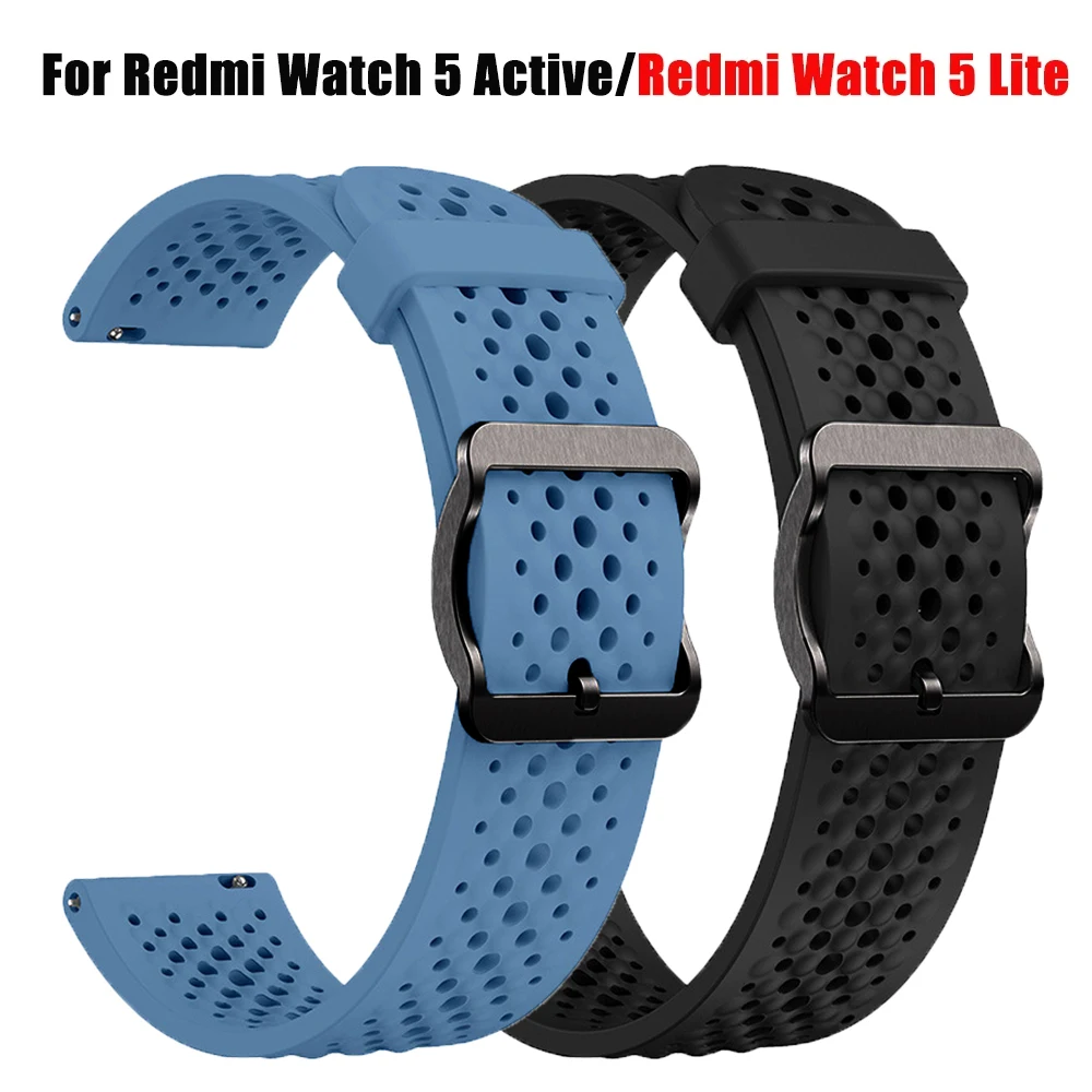 Ремешок для Redmi Watch 5 Lite силиконовый браслет Xiaomi Active/5 Correas активные аксессуары