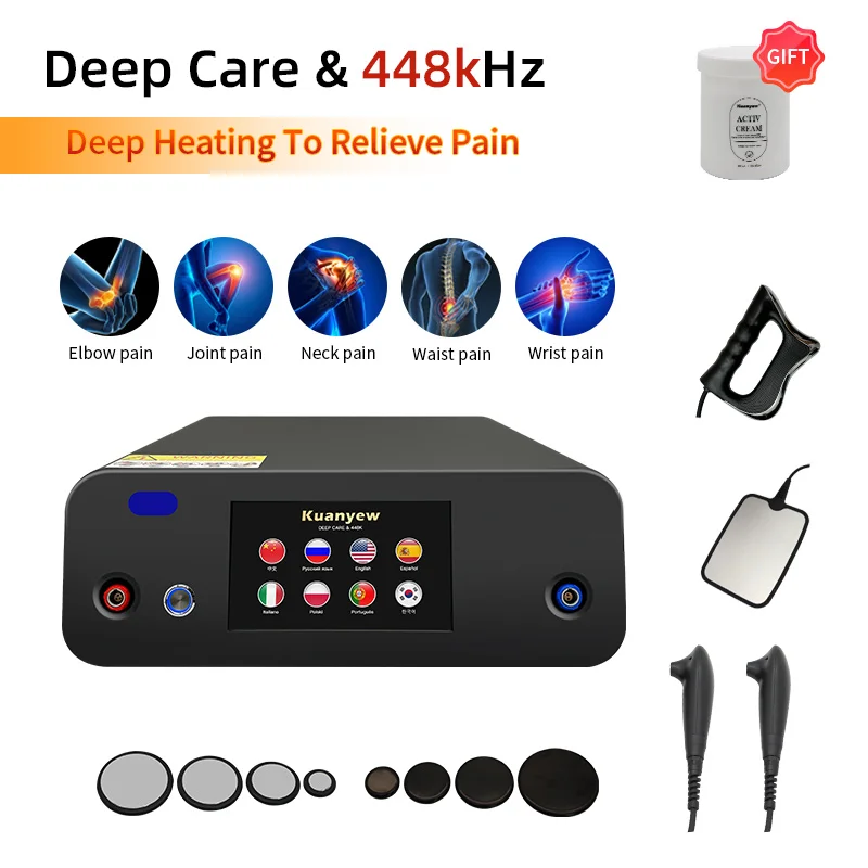 Новейшая теплая терапия для похудения проникает 12 см до 448 кГц Tecar the Skin Deep Health Care