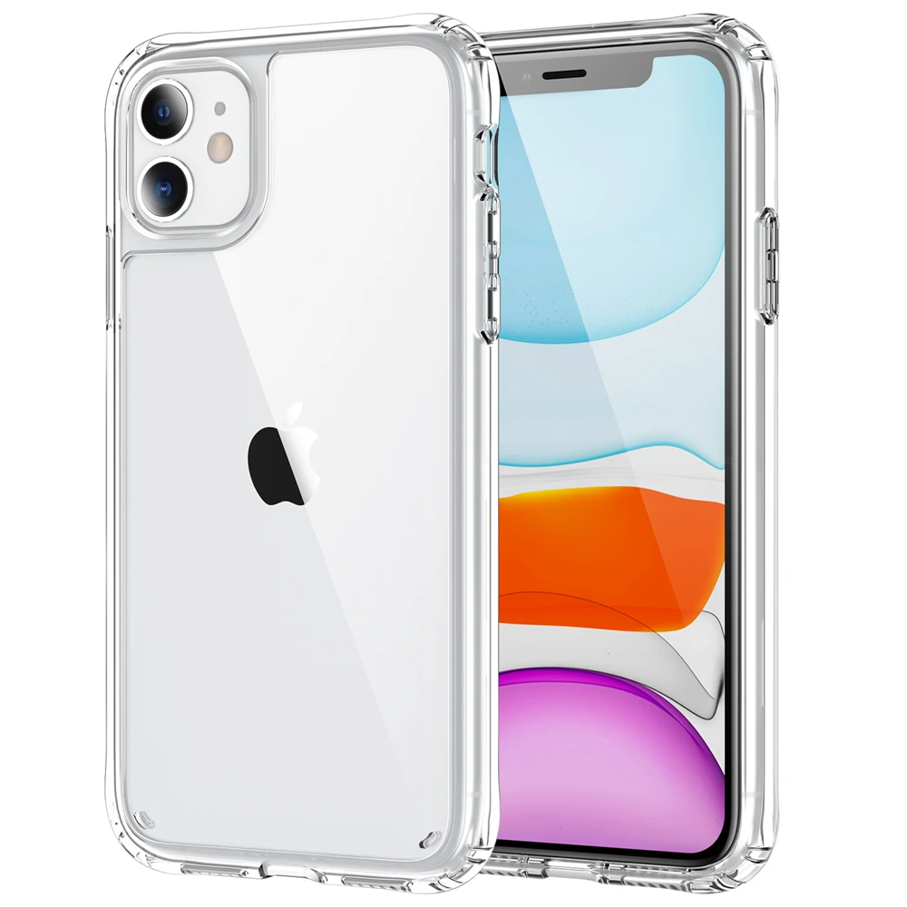 Reinforced Clear Case for iPhone 11 12 13 XR 7 8 Plus Hard Armor Case for iPhone 13 12 mini 11 Pro Xs Max Shockproof Back Cover