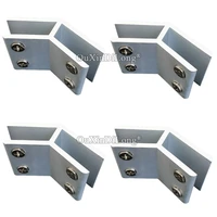 new 10pcs aluminum alloy glass clamps 135%c2%b0 office desk screen combination clips glass connectors brackets no drilling for 512mm