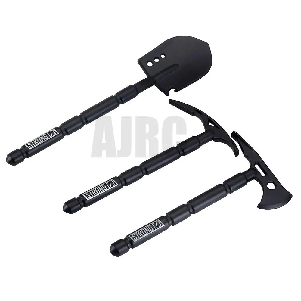 Черная металлическая лопата/кирпич/топор для 1/10 Rc гусеничная машина Trax/as Trx4 Rgt Yikong