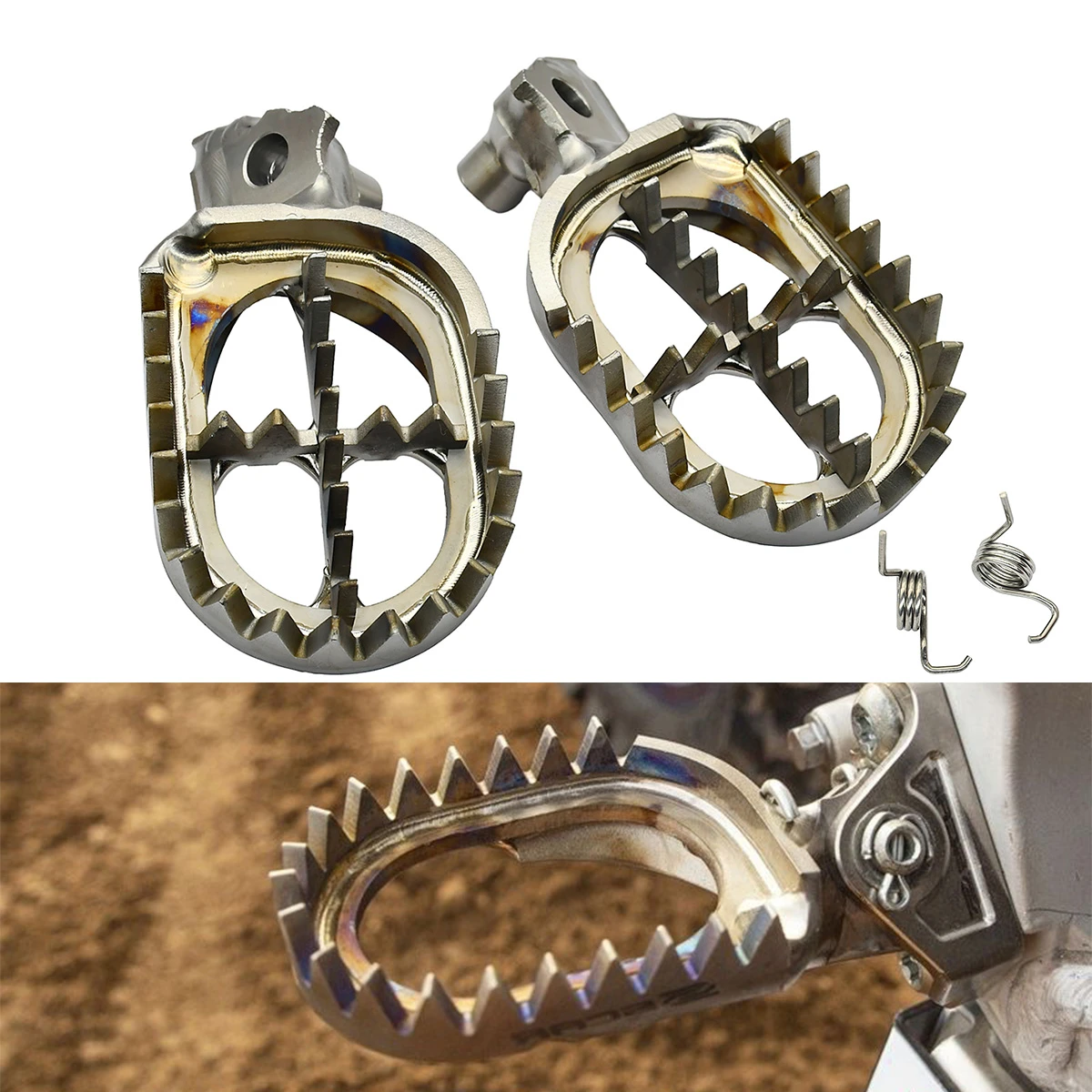 Подножки для мотоцикла Yamaha WR250F WR450F YZ125 YZ250 YZ250F YZ450F YZ 125 250 X FX из титанового сплава TC4