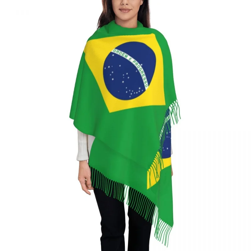 

Customized Printed Brazil Flag Scarf Men Women Winter Fall Warm Scarves Shawls Wraps