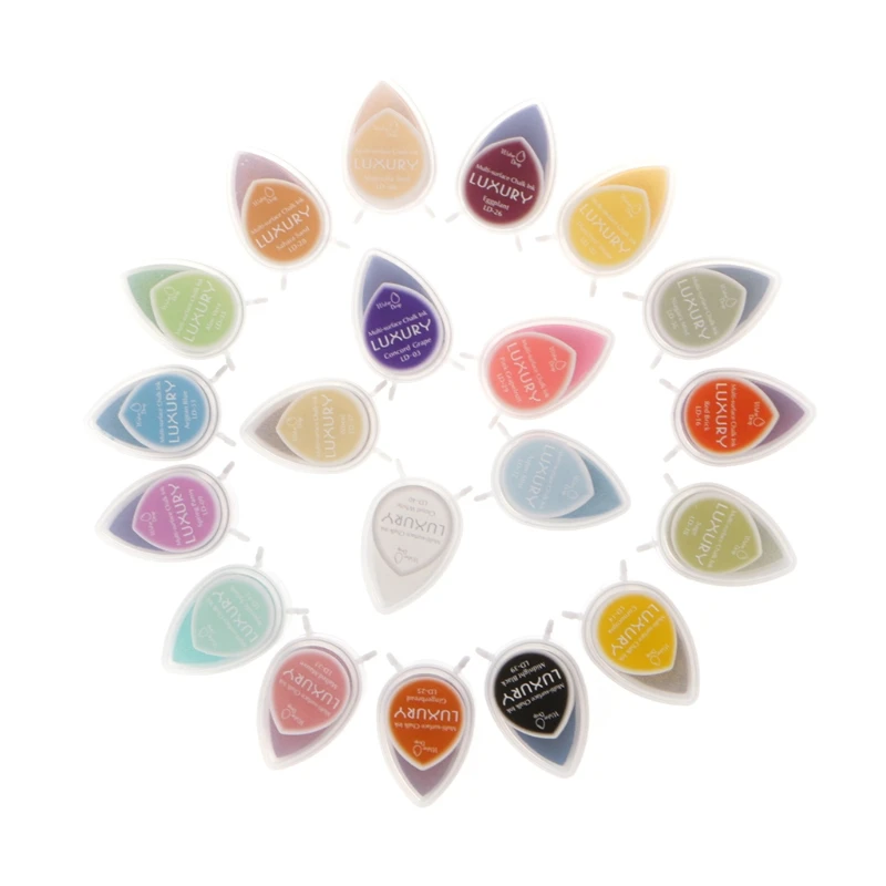 Капля росы подушечка для чернил пигментная масляная основа многоцветные штампы