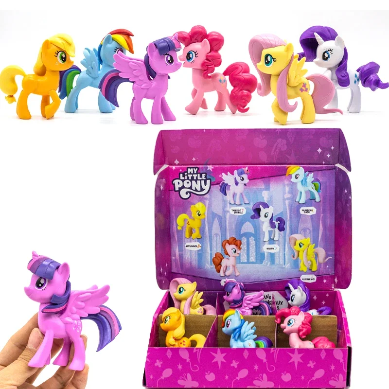 Фото Hasbro мой маленький пони Сумерки Искрящиеся Пинки Пирог Applejack редкость флуттершай Радуга тире анимационное изображение куклы для девочек Подарки №1