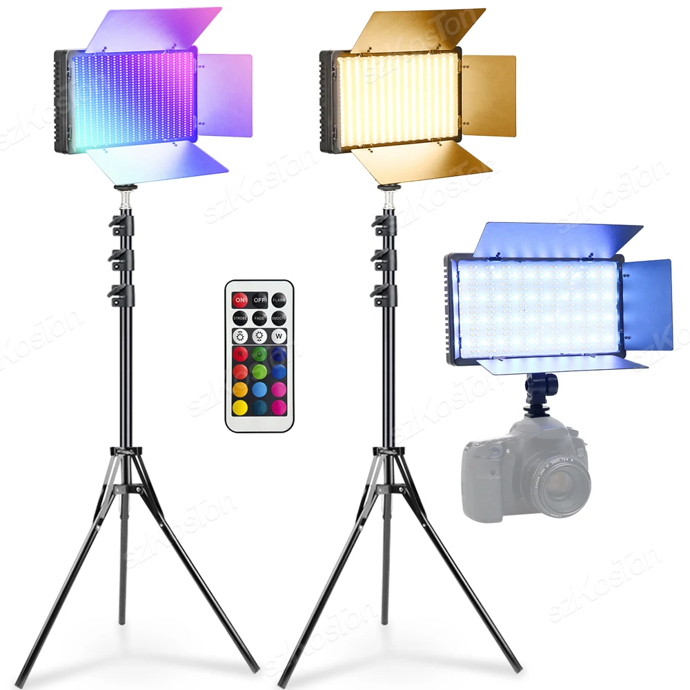 

RGB Photography Light Party Colorful LED Fill Light With 2M Tripod Remote Control For Photography Lighting Video