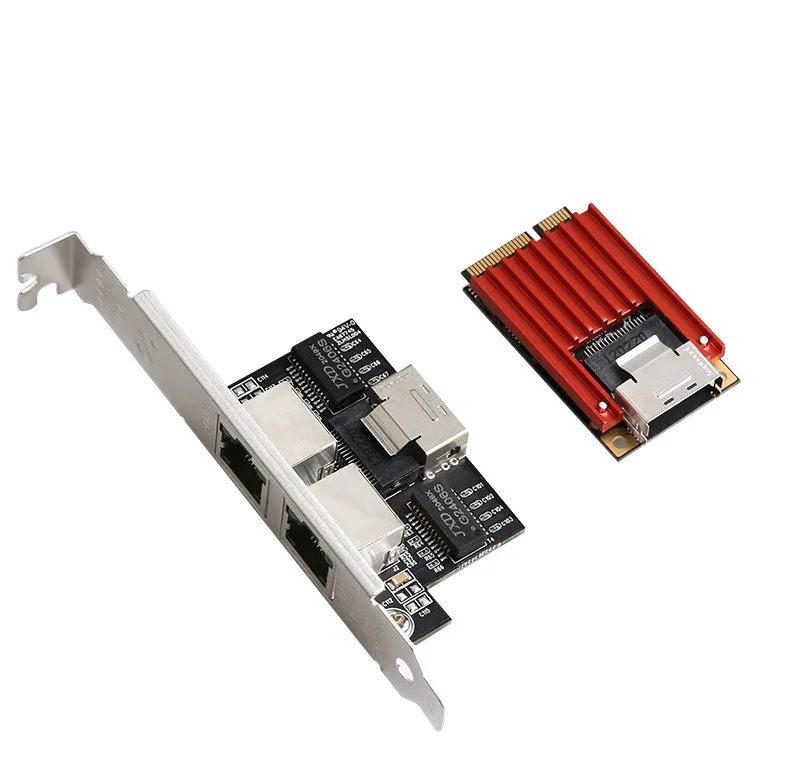 Двухпортовая гигабитная сетевая карта MINI PCIE Ethernet-адаптер RJ45 Чип I350 Сетевая PCI Express