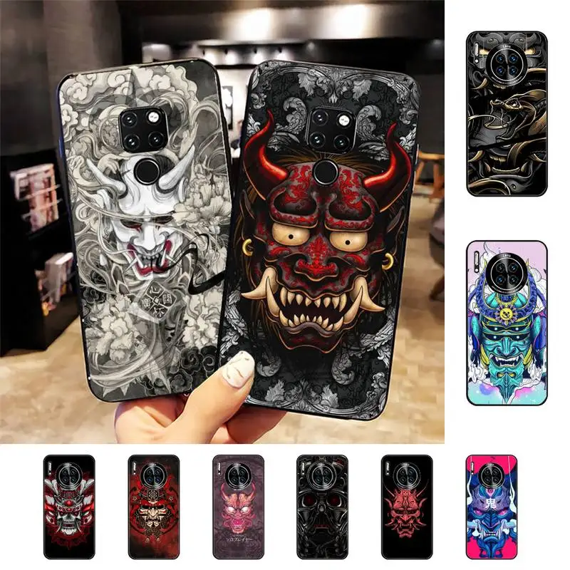 

Samurai Oni Mask Phone Case For Huawei Nova 3I 3E mate 20lite 20Pro 10lite Luxury funda case