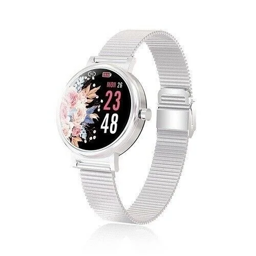 

NEW Smartwatch Donna LW06 Impermeabile Ip68 Bluetooth Notifiche Android E Ios Silver