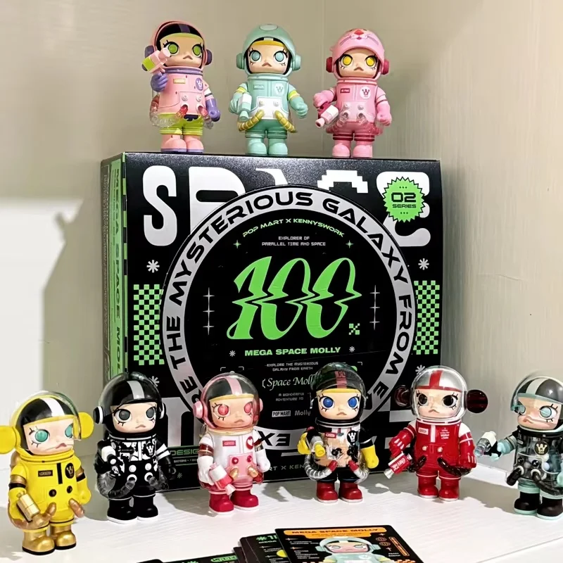 Popmart Mega коллекция серии 100% годовщина 2 0 Космос Молли второе поколение гаджет