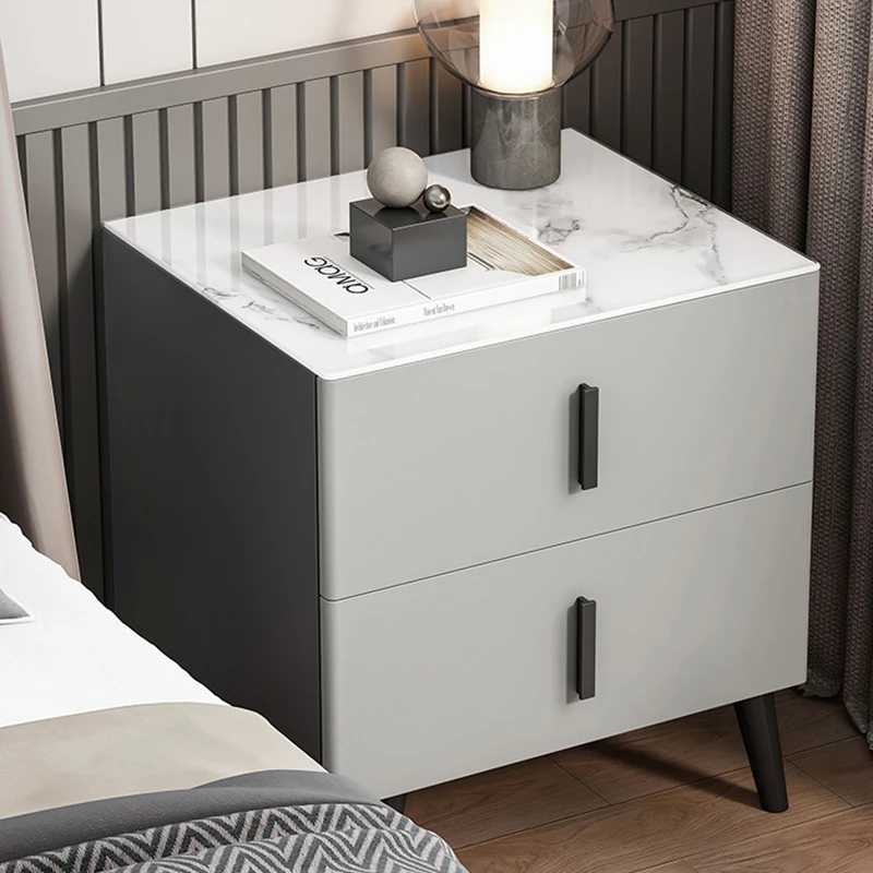 

Luxury Minimalist Nightstand Modern Glass Mini Storage Nightstand Table Drawers Bedroom Muebles Para El Hogar Library Furniture