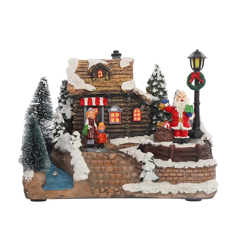 

Christmas Glowing Christmas Houses Village Christmas Decorations Snow House With LED Light For Home Decor