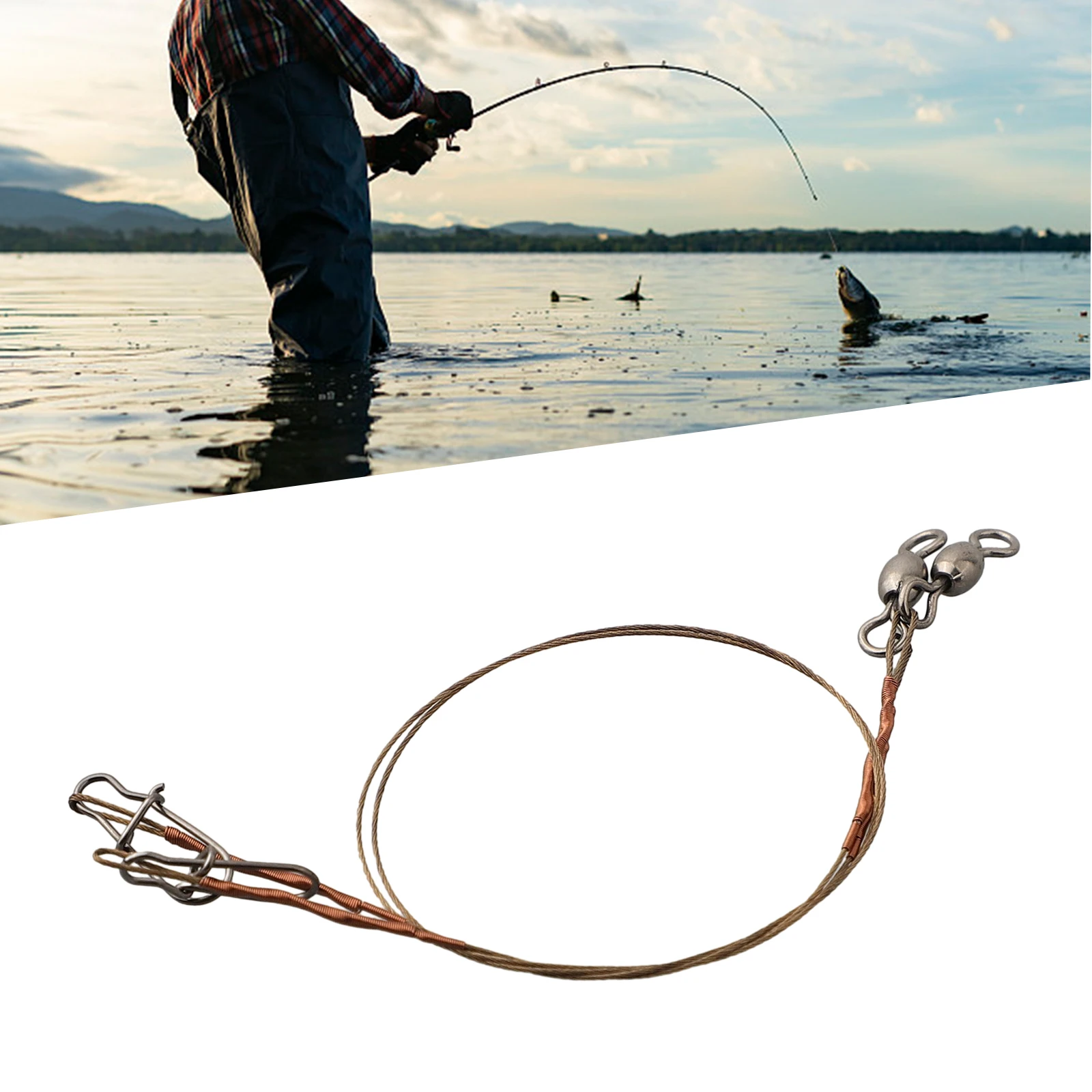 2 шт./упаковка рыболовные поводки из нержавеющей стали