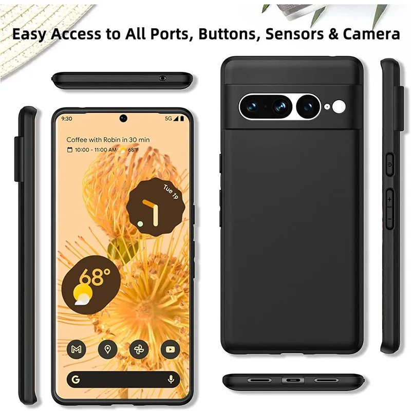 Ультратонкий Роскошный Матовый силиконовый мягкий чехол для Google Pixel 9 XL 8 8A 7 6 6A Pro